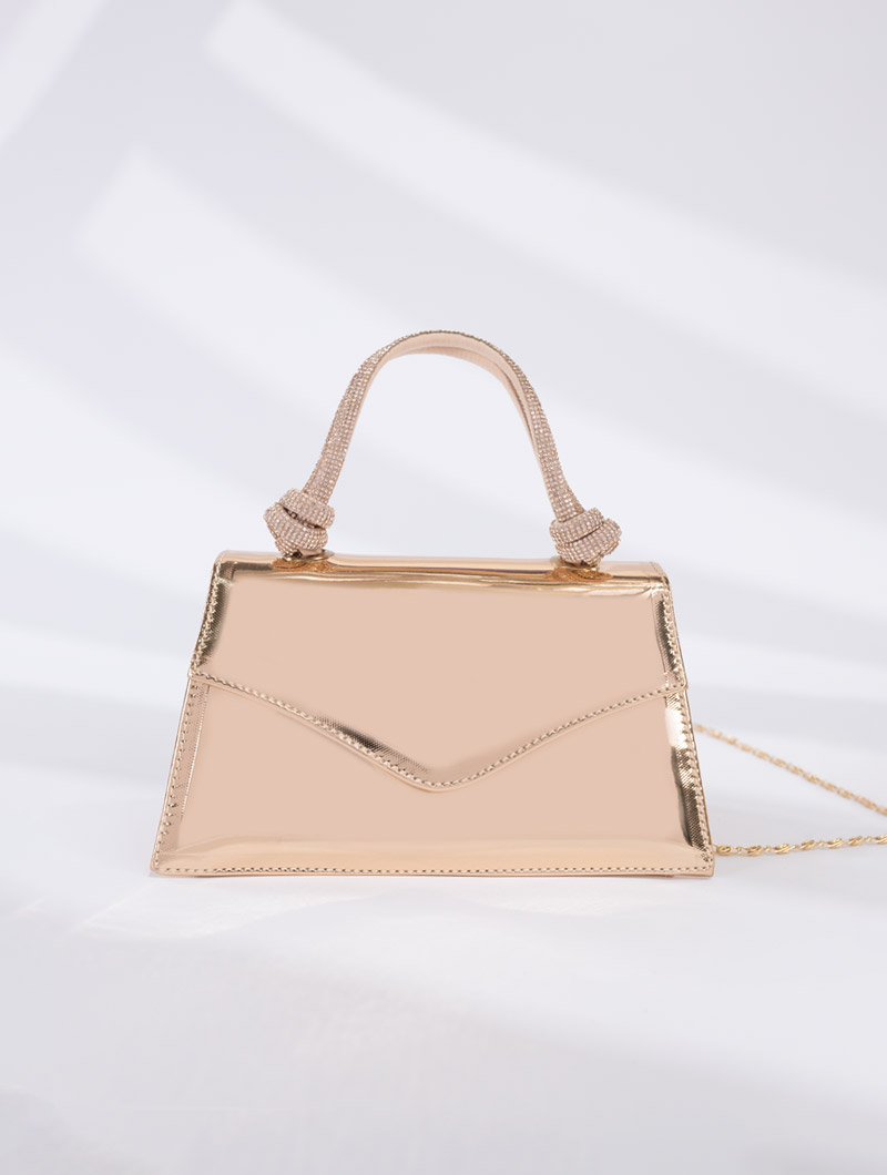 Sac à main de soirée métallisé